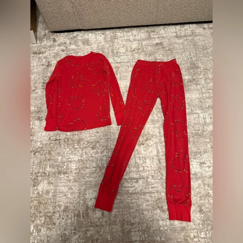 Disney Spotted Zebra Red Long Sleeve Pajama Set for Kids size 10